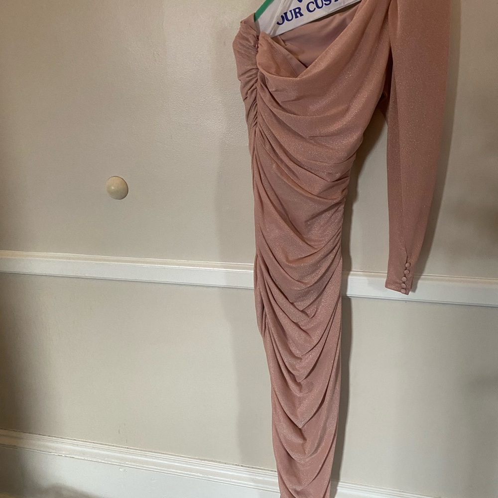 LPA Roksana One-Shoulder Ruched Cocktail Dress - Picture 6 of 6